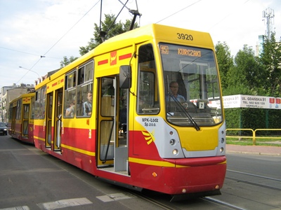 Tram in Lodz. (Photograph: Igal Koshevoy)