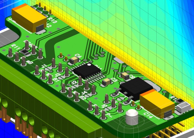 <em>Thermal analyses must deal with extreme disparities in scale. (Mentor Graphics)</em>