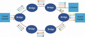 Multiple grand masters transmitting two copies using separate paths (Source: Synopsys)