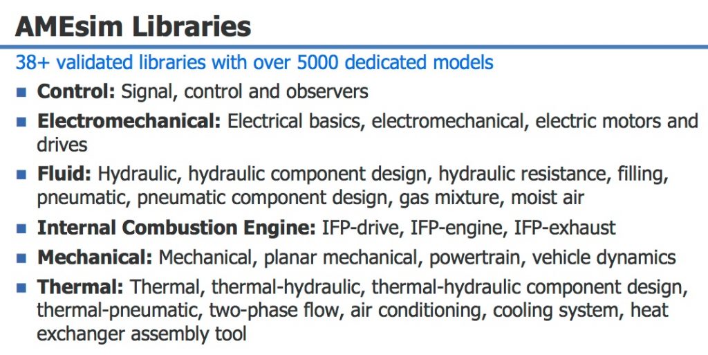 Figure 4. AmeSim libraries - digital twin feature