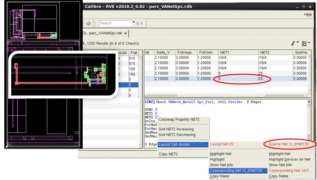 Figure 5. Automated voltage-aware DRC delivers both physical and electrical information for faster, more precise debugging (Mentor – click to enlarge).