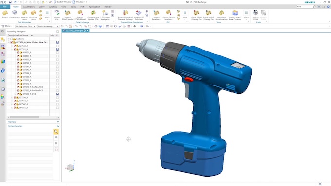 MCAD-ECAD collaboration Figure 1. 3D Mechanical Model Created in NX (Mentor/Siemens)