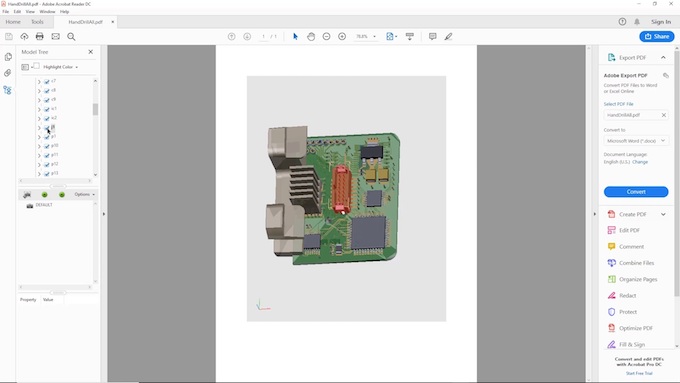 Figure 7. 3D PDF from PADS Professional (Mentor)