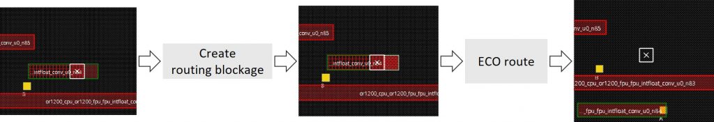 Figure 7. The ECO approach requires the router to re-route the layout to avoid creating the hotspots (GlobalFoundries/Mentor)