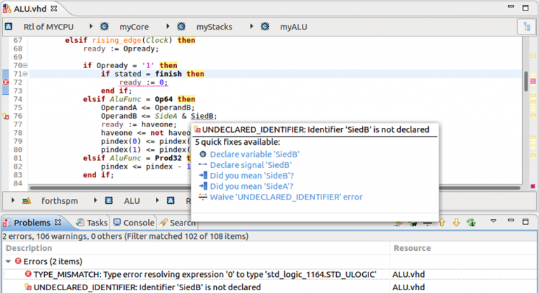 How to shift left VHDL with an integrated development environment