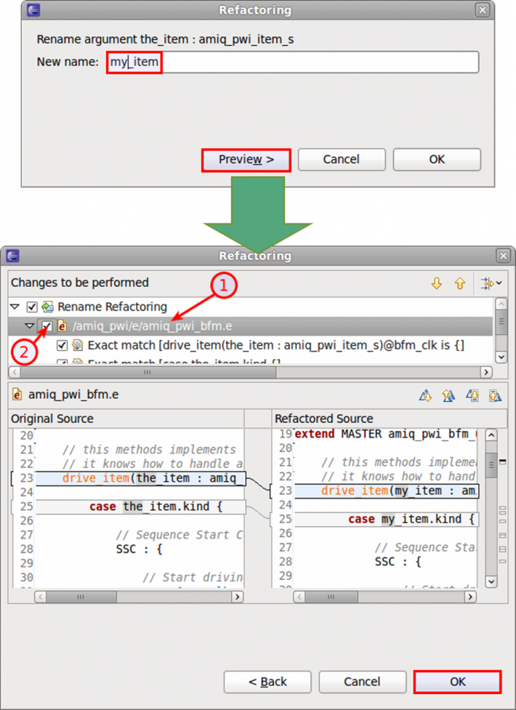 Figure 9. The IDE can accurately rename an entity (AMIQ EDA)