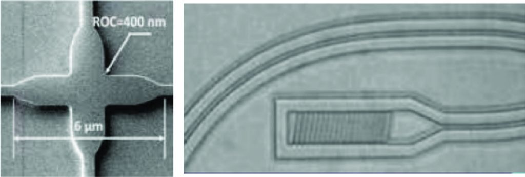 Figure 4. Waveguide crossings and terminator devices (Siemens EDA)