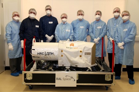 The RAL engineering team with the Urthecast camera module