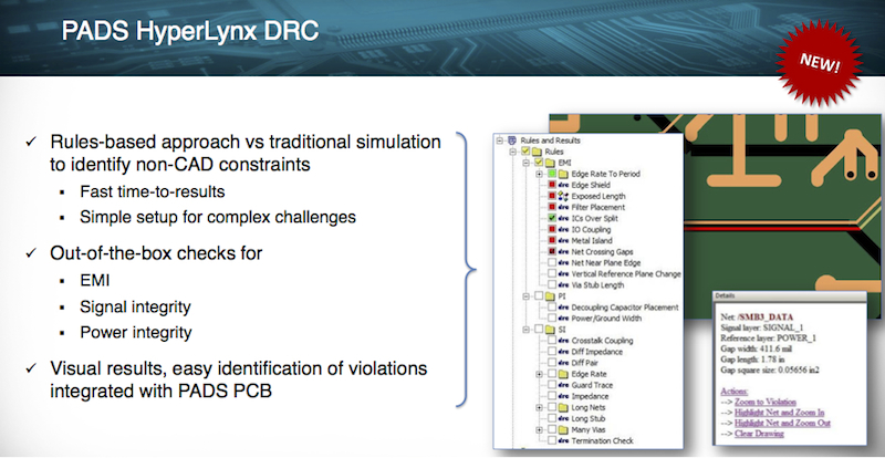 Figure 4. Summary of PADS HyperLynx DRC (Mentor Graphics)