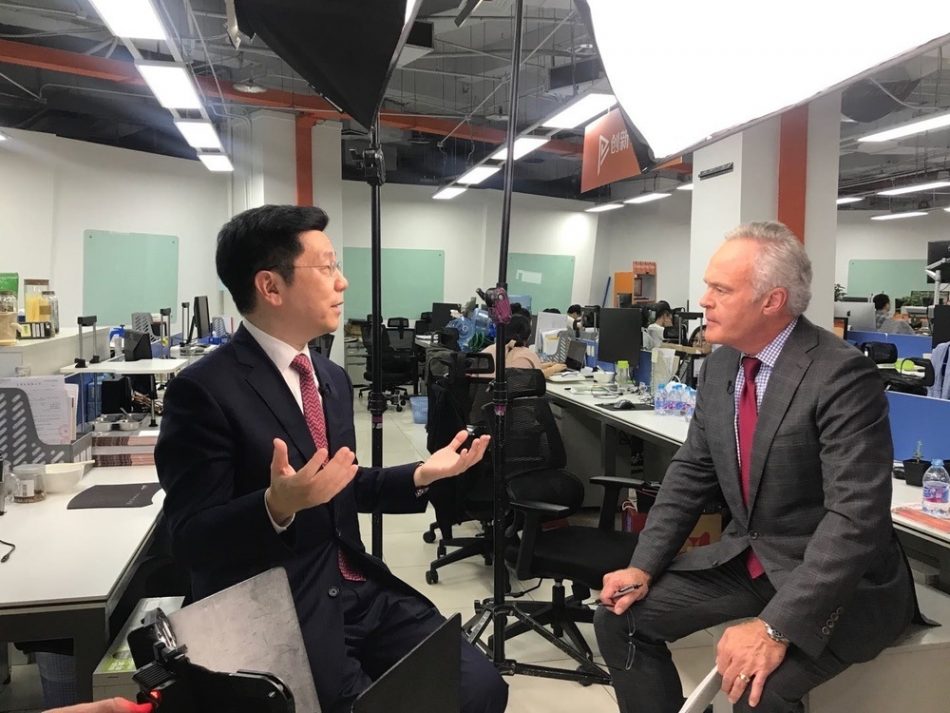 Kai-Fu Lee (left) recently featured on 60 Minutes in a segment from Scott Pelley (CBS)