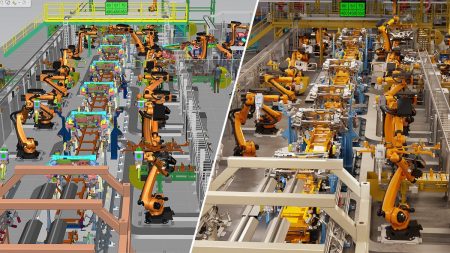 Comparison of the Tecnomatix and Omniverse visualisations